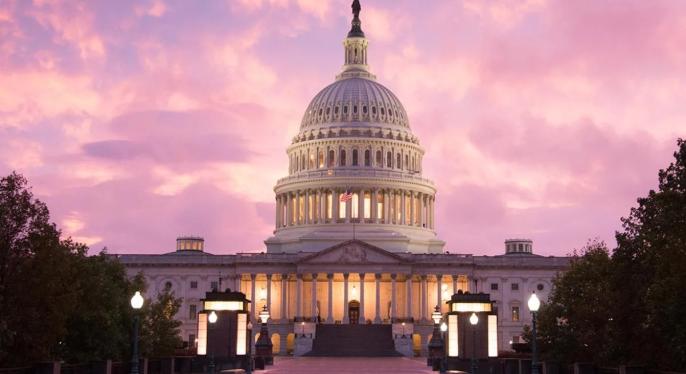 Capitol building during sunset